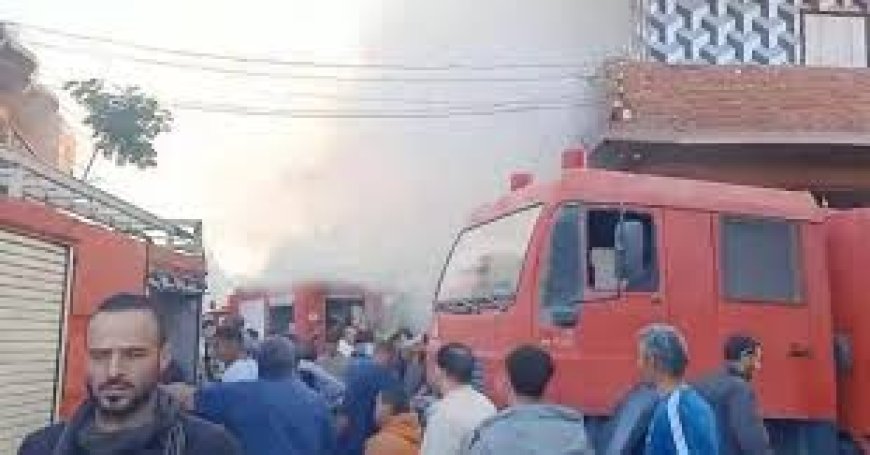 إصابة 11 شخصًا باختناق في حريق مصنع للبصل ببني سويف