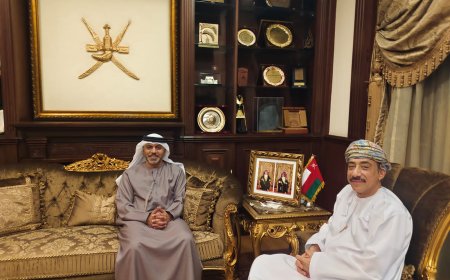 السفير عبد الله الرحبي يستقبل سفير الإمارات بالقاهرة