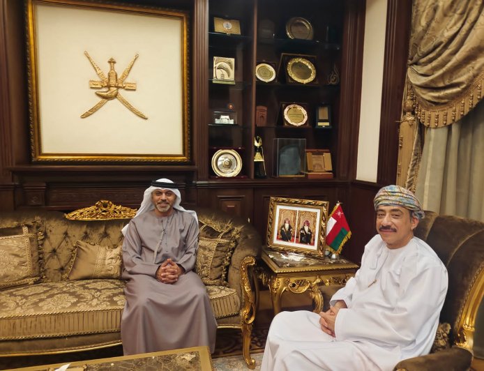 السفير عبد الله الرحبي يستقبل سفير الإمارات بالقاهرة