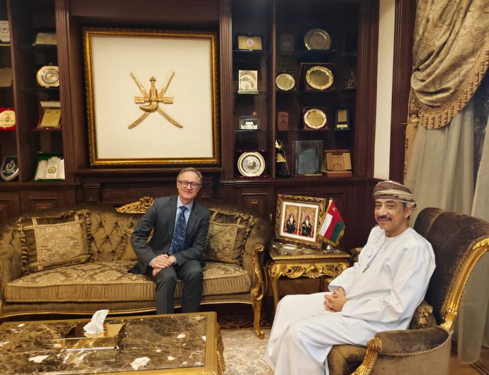 .السفير عبد الله الرحبي يستقبل سفير لاتفيا بالقاهرة