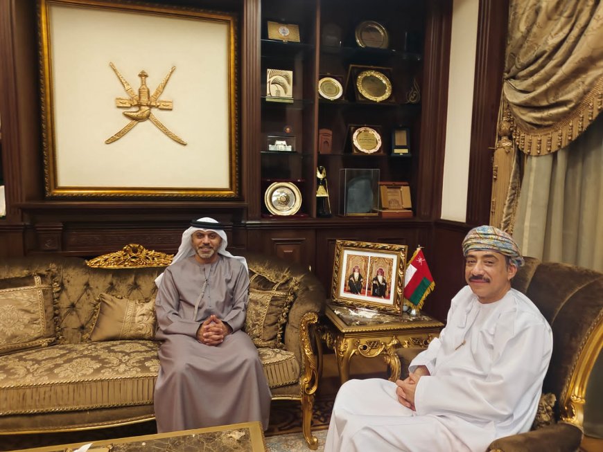 السفير عبد الله الرحبي يستقبل سفير الإمارات بالقاهرة