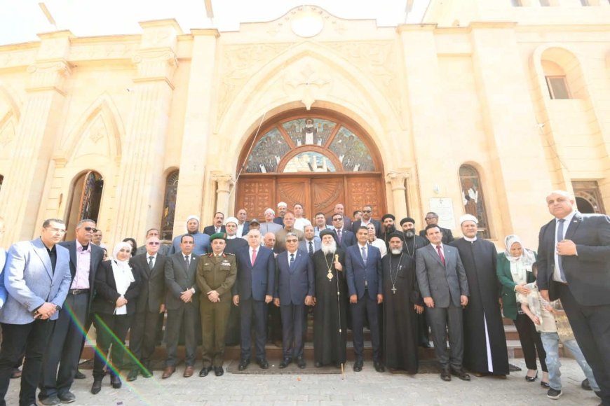 محافظ الدقهلية ومدير أمن الدقهلية يقدمان التهنئة للأخوة الاقباط بمناسبة عيد القيامة المجيد