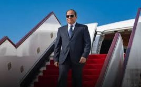 الرئيس السيسى يصل عنتيبى فى مستهل زيارة رسمية إلى أوغندا